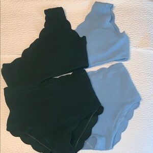 Green and Blue Bikini Set for Swim